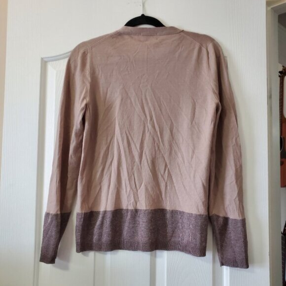 Falconeri Italy Mauve Pink Merino Wool Lightweight Button Down Cardigan L - Picture 4 of 8